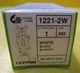Leviton 1221-2W 20A Toggle Single Pole AC Light Switch 120/277V Spec Grade White