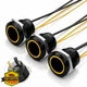FILN 19mm Yellow LED Momentary Push Button Switch IP67 12V (3 Pcs)