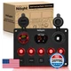 Nilight 5 Gang Multi Function Waterproof Switch Panel PD Type C and USB Socket D