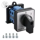 BAOMAIN 20A 660V 2-Pole Changeover Switch,3-Position(1-0-2) Rotary Selector for