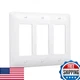 Taymac 5550W Paintable Masque Wall Plate Cover White 3-Gang