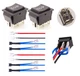 2PCS Momentary Polarity Reverse Switch DC 12V 20A Motor Control DPDT 6 Pin 3 ...