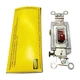 Hubbell HBL1223R Red Nylon 3-Way Toggle Switch, 20A, 120-277V, W-S-896E