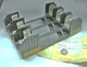 BUSSMANN EATON R60060-3CR NOS FUSE BLOCK R600 CL R 3P 31/60A 2-14AWG 7-3/8"L 5" 
