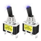 DaierTek 12V Blue LED Lighted Toggle Switch 30 Amp 12 Volt 2pcs 
