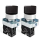 APIELE Pack of 222mm 2 Position Selector Switch Maintained 1NO XB2-10X/21 2 P...