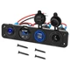 Nilight 4 in 1 Outlet Socket Panel 12V DC 4.8A Dual USB 12 Volt Blue 