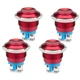 DIYhz 4Pcs DC6V/12V/36V/125/250V 3A 16mm Metal Push Button Switch Red 