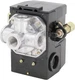 Lefoo 95-125 PSI Air Compressor Pressure Switch 1/4" Female NPT 4 Port LF10-L4H