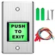 mxuteuk Push to Exit Button,Indoor Green Square Request to Exit Button,Stainl...