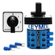 KEYMOO 20A Rotary Changeover Switch 660V 4 Position 3 Phase 12... 