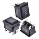 APIELE 3Pcs 3 Position Rocker Toggle Switch 6 Pin AC 125V/10A 250V/16A ON-Off...