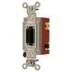 HUBBELL HBL1223L Wall Switch,Black,20 A;Back; Side,3-Way 5Z729