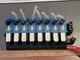 REXROTH VALVE MANIFOLD BASE WITH 8   PNEUMATIC DIRECTIONAL VALVES USED FREE SHIP