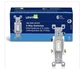 Leviton 1453-2WM White 15A 120V 3-Pole Toggle AC Quiet Switch 4.2 H x 1.4 W in.