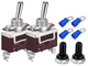 DaierTek Waterproof Toggle Switch 12V DC 30A Heavy Duty 2 Pin ON Off SPST wit...
