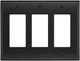 Amerock BP36506 Bronze/Black Candler Triple Rocker / Gfi Outlet Wall Plate