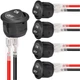 Twidec/5Pcs 12V round Rocker Switch AC 6A/250V 10A/125V SPST 2 Pin 2 Position On