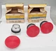3  QTY NOS  Square D 9001   /   KR-5R Red Mushroom Push Buttons