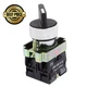 uxcell 22mm Latching 2 NO Three 3-Position Rotary 3 Positions-1pc #3, Black 