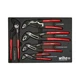 Wiha 34691 5 Piece Classic Grip V-Jaw Tongue and Groove Pliers Tray Set