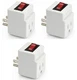 New! 3 Prong Grounded Single Port Power Adapter for Outlet with On/Off Switch to