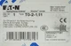 EATON MOELLER T0-2-1/I1 ON OFF Selector Switch 2 Position Maintained T0 2 1 I1
