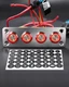 IZTOSS 4 Gang Aluminum Marine Rocker Switch Panel - Pre-Wired with Red LED In...