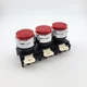 New Lot of 3 Eaton Cutler-Hammer E22TB2 Red Illuminated Pushbutton w/ Warranty