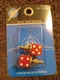 Red Dice License Plate Fasteners, Set of 2, Hot Rod, Rat Rod, Gasser