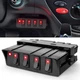 Nilight 4 Gang Rocker Switch Box Panel 12V 24V Waterproof Automotive Switches