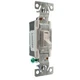 HUBBELL RS115ILWZ LIGHTED TOGGLE SWITCH, 1-POLE, GROUNDING, 15A, 120V, WHITE