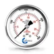 2-1/2" Pressure Gauge, ALL STAINLESS STEEL, Liquid Filled, Back Mnt, 400 Psi