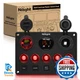 Nilight 5 Gang Multi Function Waterproof Switch Panel PD Type C and USB Socket D