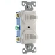 HUBBELL RC103WZ DOUBLE TOGGLE SWITCH, 1-POLE & 3-WAY, 15A, 120/277V, WHITE