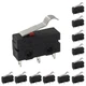 Litoexpe 12pcs Mini Micro Limit Switch, 5A 125 250V Handle length:17mm, Black